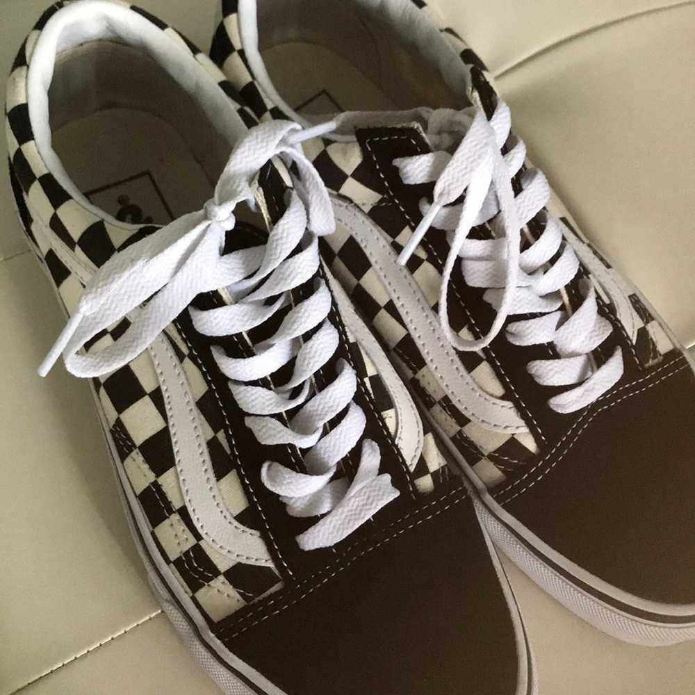 Checkerboard old skool vans